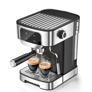 Espresso Machine Black New 20 Bar Pump Touch Screen EM615